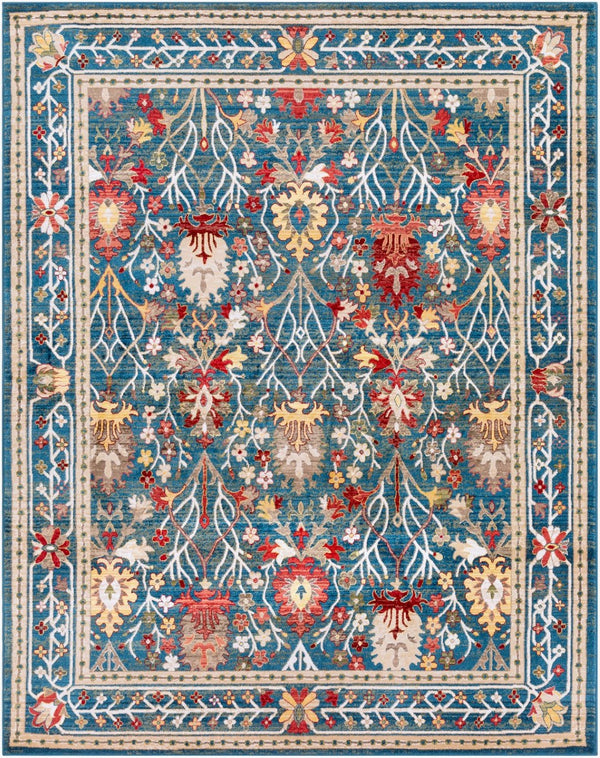 Livabliss Crafty Traditional Polypropylene Accent Rug for Entryways Hallways and High Traffic Floors Dark Blue, Navy 7'10" x 9'10" CRT2308-710910