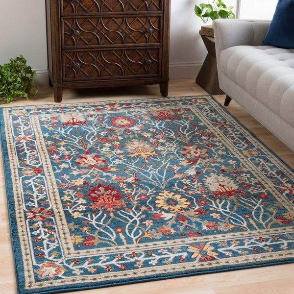 Livabliss Crafty Traditional Polypropylene Accent Rug for Entryways Hallways and High Traffic Floors Dark Blue, Navy 5'1" x 7'5" CRT2308-5174