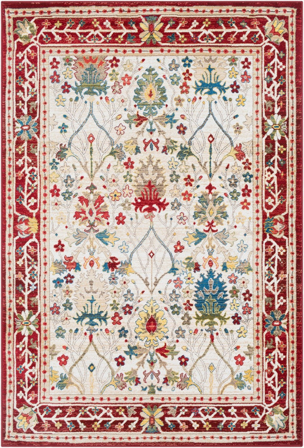 Livabliss Crafty Machine Woven Polypropylene Accent Rug Traditional Modern Pattern for Entryways Burgandy, Rust 8'10" x 12'4" CRT2309-9123