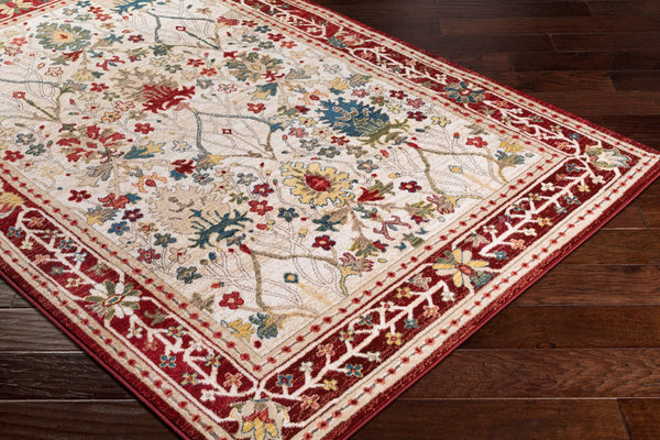 Livabliss Crafty Machine Woven Polypropylene Accent Rug Traditional Modern Pattern for Entryways Burgandy, Rust 8'10" x 12'4" CRT2309-9123