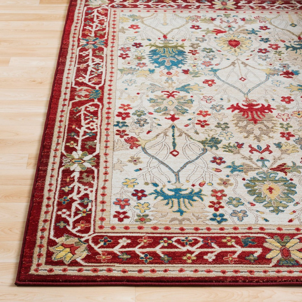 Livabliss Crafty Machine Woven Polypropylene Accent Rug Traditional Modern Pattern for Entryways Burgandy, Rust 2'6" x 7'10" CRT2309-26710