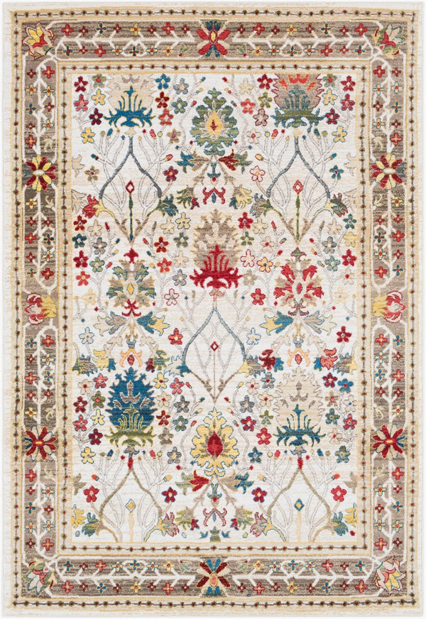Livabliss Crafty Traditional Polypropylene Woven Rug for Entryways Hallways and High Traffic Areas Burgandy, White 2'7" x 4'11" CRT2311-35