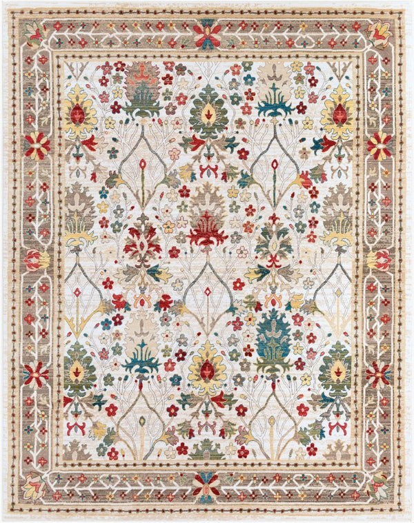 Livabliss Crafty Traditional Polypropylene Woven Rug for Entryways Hallways and High Traffic Areas Burgandy, White 7'10" x 9'10" CRT2311-710910