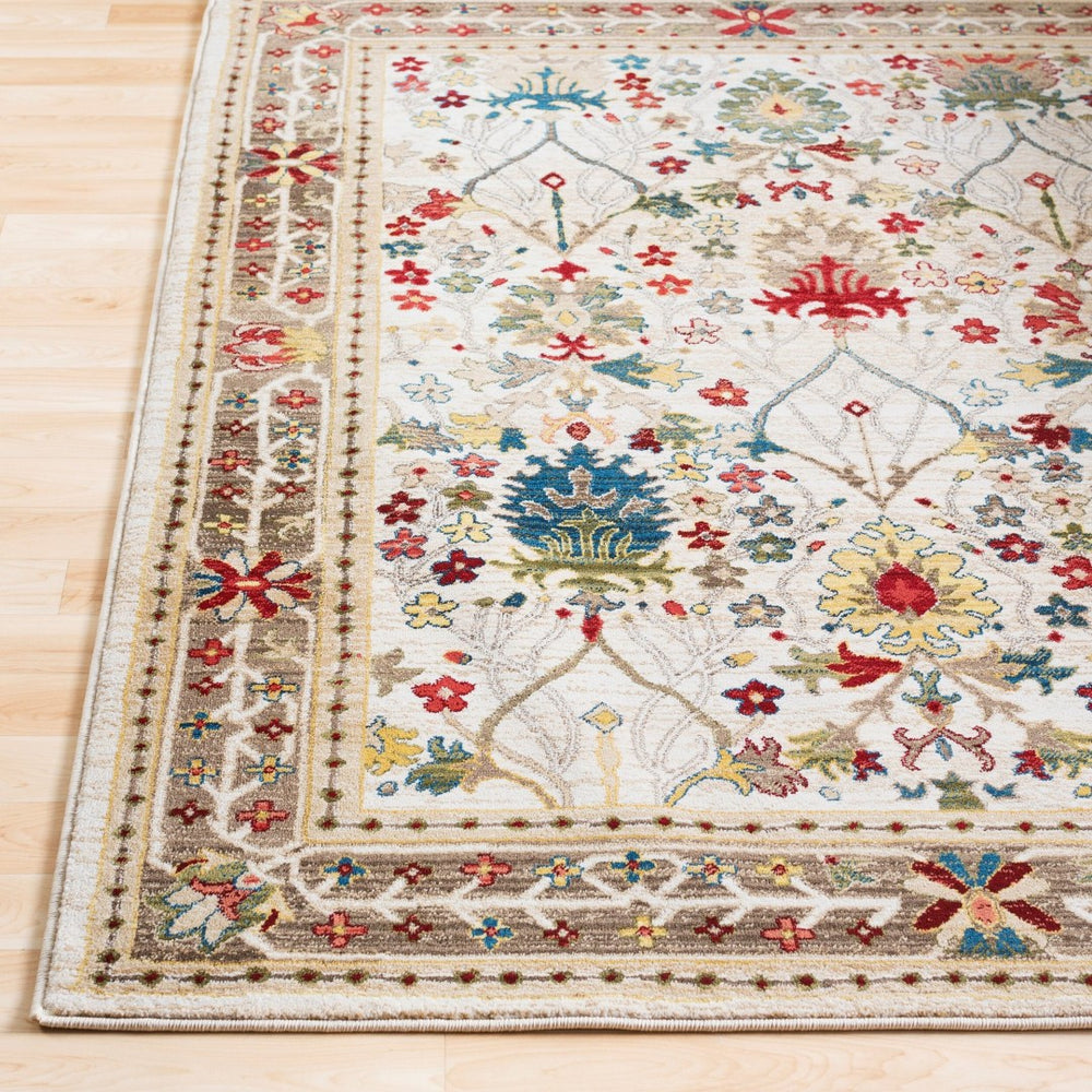 Livabliss Crafty Traditional Polypropylene Woven Rug for Entryways Hallways and High Traffic Areas Burgandy, White 2'7" x 4'11" CRT2311-35