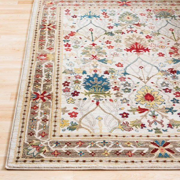 Livabliss Crafty Traditional Polypropylene Woven Rug for Entryways Hallways and High Traffic Areas Burgandy, White 2'6" x 7'10" CRT2311-26710