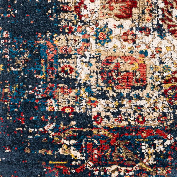 Livabliss Crafty Traditional Pattern Runner Rug Turkish Woven Polypropylene Hallway Entryway Blue, Red 2'6" x 7'10" CRT2320-26710