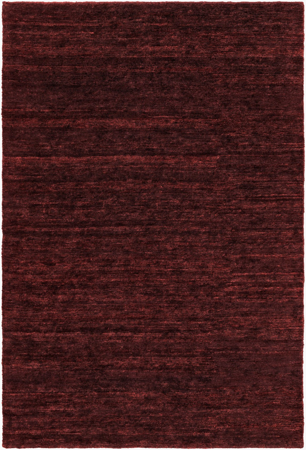 Surya Crusoe 2' X 3' Handmade Jute Rug - Timeless Modern Minimalist Décor For Comfort And Style Burgundy Jute Cru2004-576