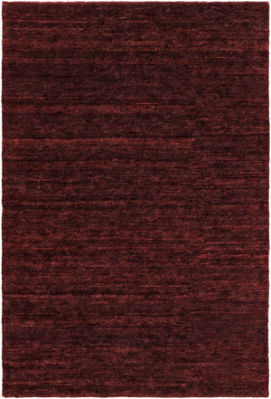 Surya Crusoe 2' X 3' Handmade Jute Rug - Timeless Modern Minimalist Décor For Comfort And Style Burgundy Jute Cru2004-576