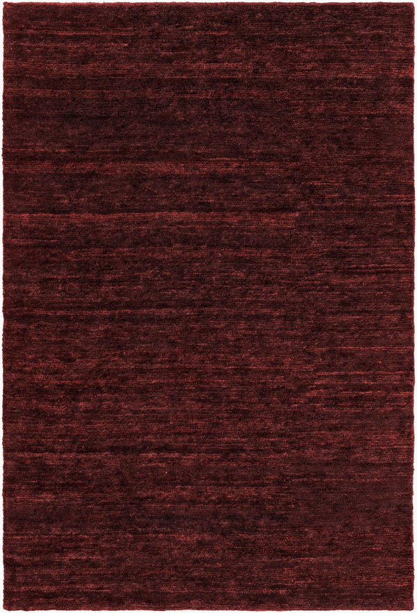Surya Crusoe 2' X 3' Handmade Jute Rug - Timeless Modern Minimalist Décor For Comfort And Style Burgundy Jute Cru2004-576