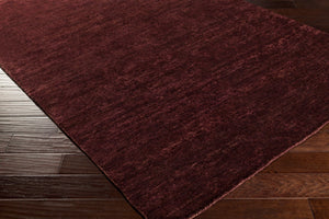 Surya Crusoe 2' X 3' Handmade Jute Rug - Timeless Modern Minimalist Décor For Comfort And Style Burgundy Jute Cru2004-576