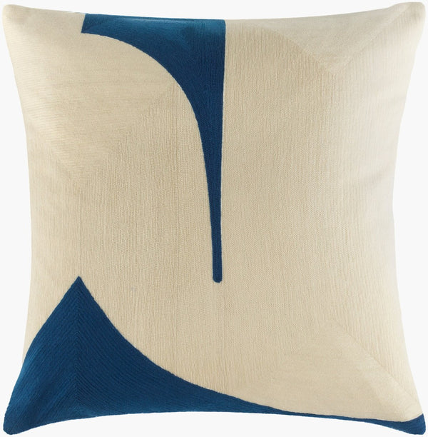 Livabliss Curvea Cotton Woven Square Accent Pillow Handcrafted in India for Layered Sofa Styling CRV002-1818D