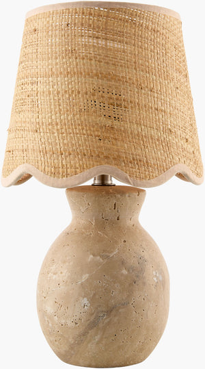 Livabliss Cerava Arts and Crafts Accent Lamp with Felt Linen Shade for Nightstand or End Table CRVA-008