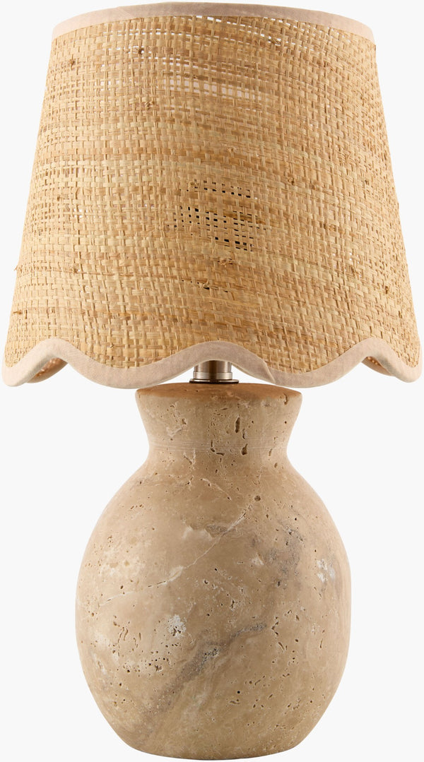 Livabliss Cerava Arts and Crafts Accent Lamp with Felt Linen Shade for Nightstand or End Table CRVA-008