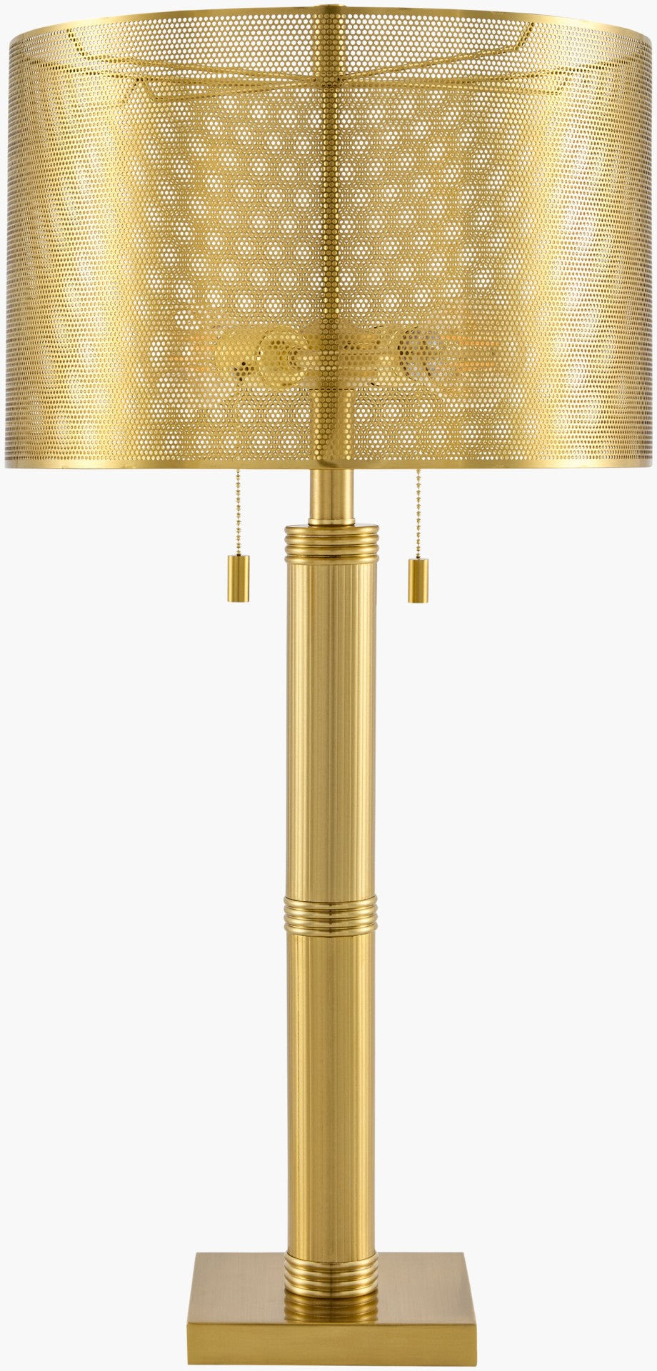 Livabliss Corvane Traditional Metal Base Table Lamp with Polyester Shade for Bedside or Console CRVN-002