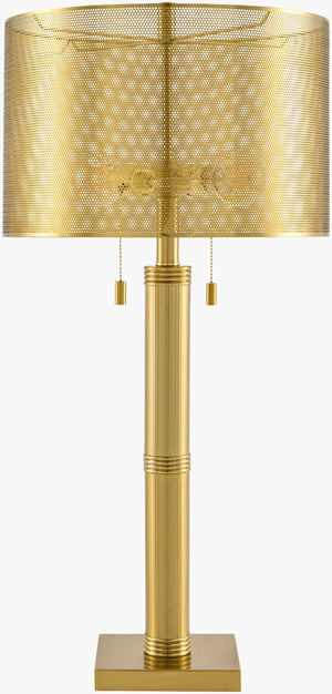 Livabliss Corvane Traditional Metal Base Table Lamp with Polyester Shade for Bedside or Console CRVN-002