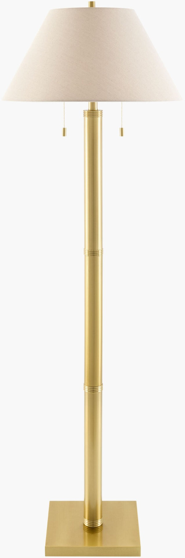 Livabliss Corvane Linen Felt Shade Floor Lamp Warm Ambient Light for Living Room or Bedroom CRVN-003