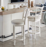 Parker House Americana Modern Dining Spindle Back Swivel Barstool Cotton Poplar Solids / Birch Veneers DAME#2230S-COT