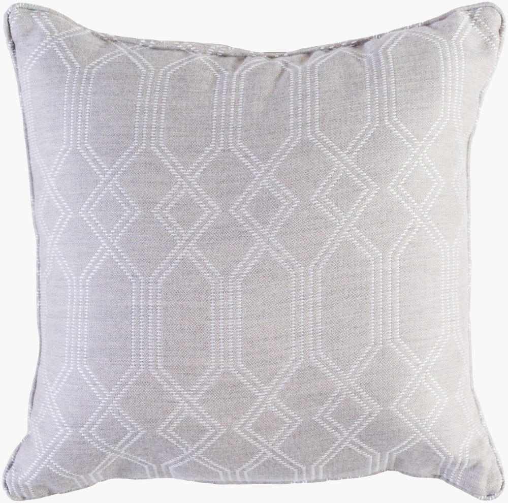 Surya Crissy 20" X 20" Elegant Accent Pillow - Premium Acrylic, Indoor/Outdoor Comfort & Easy Care Light Gray Acrylic,Acrylic,Polyester,Polyfill Cs005-2020