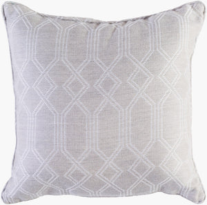 Surya Crissy 20" X 20" Elegant Accent Pillow - Premium Acrylic, Indoor/Outdoor Comfort & Easy Care Light Gray Acrylic,Acrylic,Polyester,Polyfill Cs005-2020