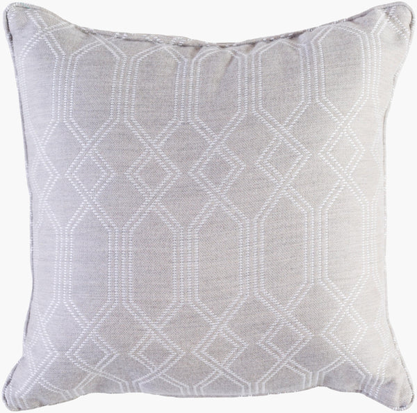 Surya Crissy 20" X 20" Elegant Accent Pillow - Premium Acrylic, Indoor/Outdoor Comfort & Easy Care Light Gray Acrylic,Acrylic,Polyester,Polyfill Cs005-2020