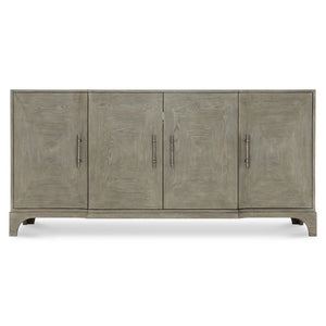 Bernhardt Bernhardt Albion Buffet Pewter Finish — Breakfront White Oak Storage Console With Soft-Close Doors 311132