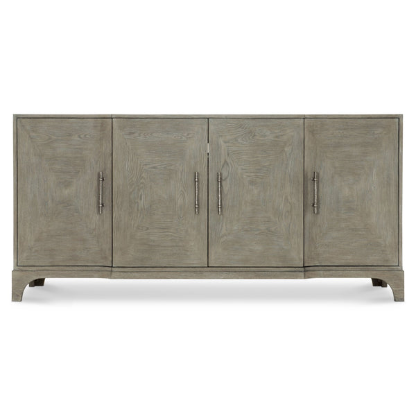 Bernhardt Bernhardt Albion Buffet Pewter Finish — Breakfront White Oak Storage Console With Soft-Close Doors 311132