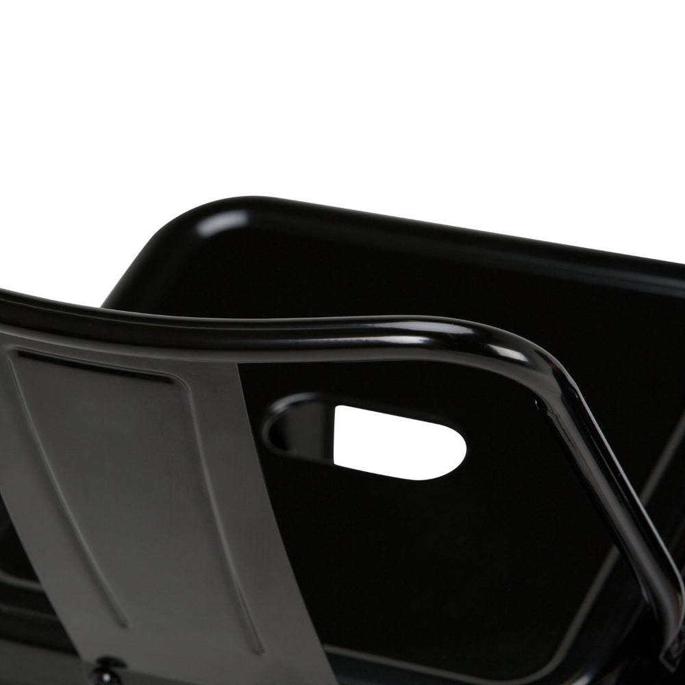 English Elm Rayne 24" Metal Counter Height Stools Set Of 2 - Industrial Black Design For Kitchen Or Bar Use B136P159479-GIGA