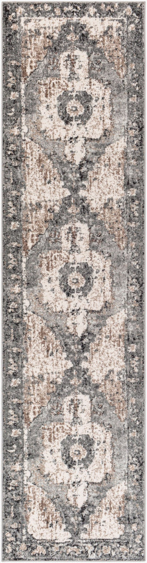 Livabliss Chelsea Traditional Area Rug Turkey Woven Polypropylene for Large Formal Living Rooms Dark Brown, Cam 2'7" x 10' CSA2304-2710