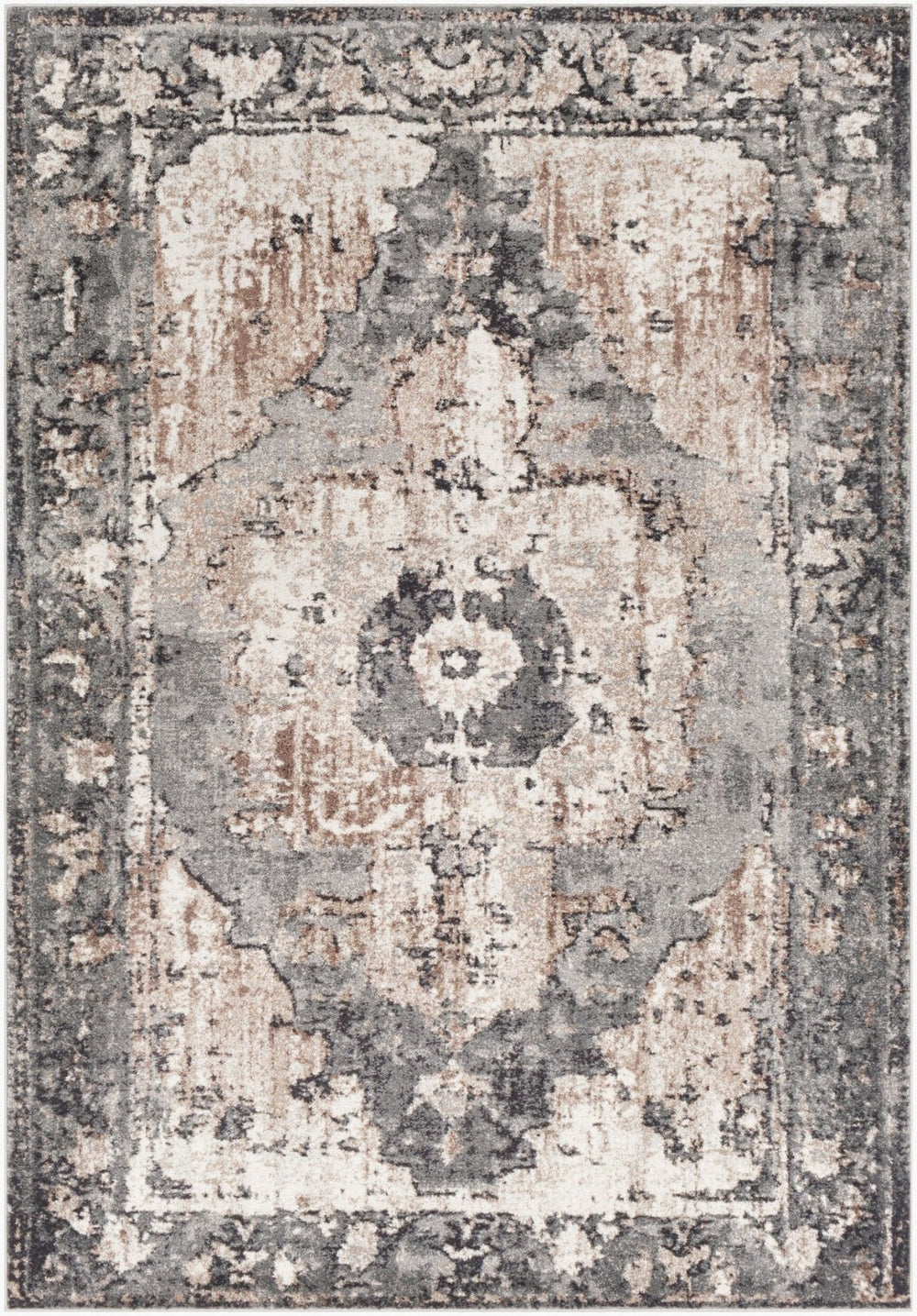 Livabliss Chelsea Traditional Area Rug Turkey Woven Polypropylene for Large Formal Living Rooms Dark Brown, Cam 6'7" x 9' CSA2304-679