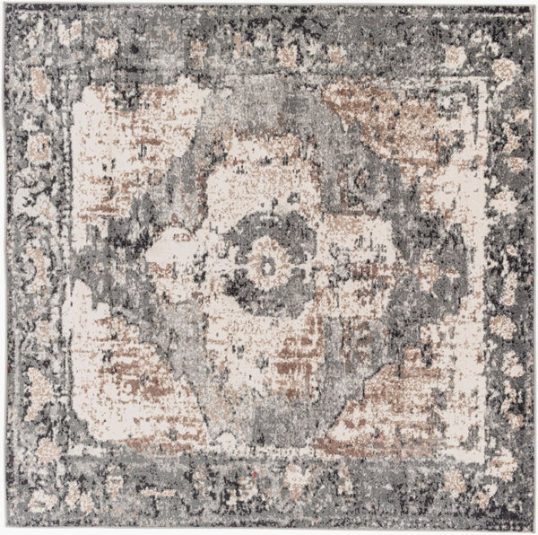 Livabliss Chelsea Traditional Area Rug Turkey Woven Polypropylene for Large Formal Living Rooms Dark Brown, Cam 7'10" x 7'10" Square CSA2304-710SQ