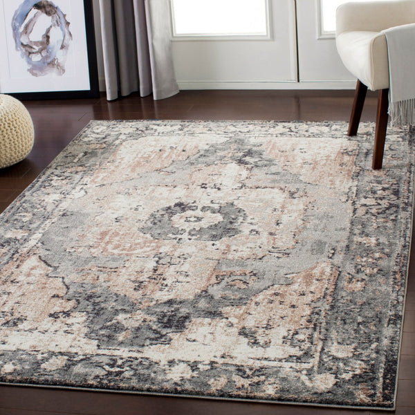 Livabliss Chelsea Traditional Area Rug Turkey Woven Polypropylene for Large Formal Living Rooms Dark Brown, Cam 6'7" x 9' CSA2304-679