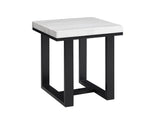 Steve Silver Lucca White Marble Top End Table LC200E