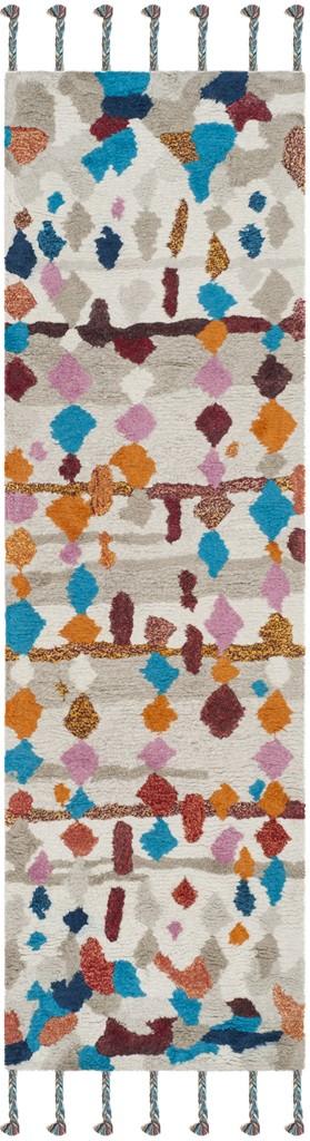 Safavieh Casablanca Shag 216 Hand Tufted  Rug Ivory / Multi 1'-6" x 3'-9"