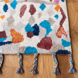 Safavieh Casablanca Shag 216 Hand Tufted  Rug Ivory / Multi 1'-6" x 3'-9"