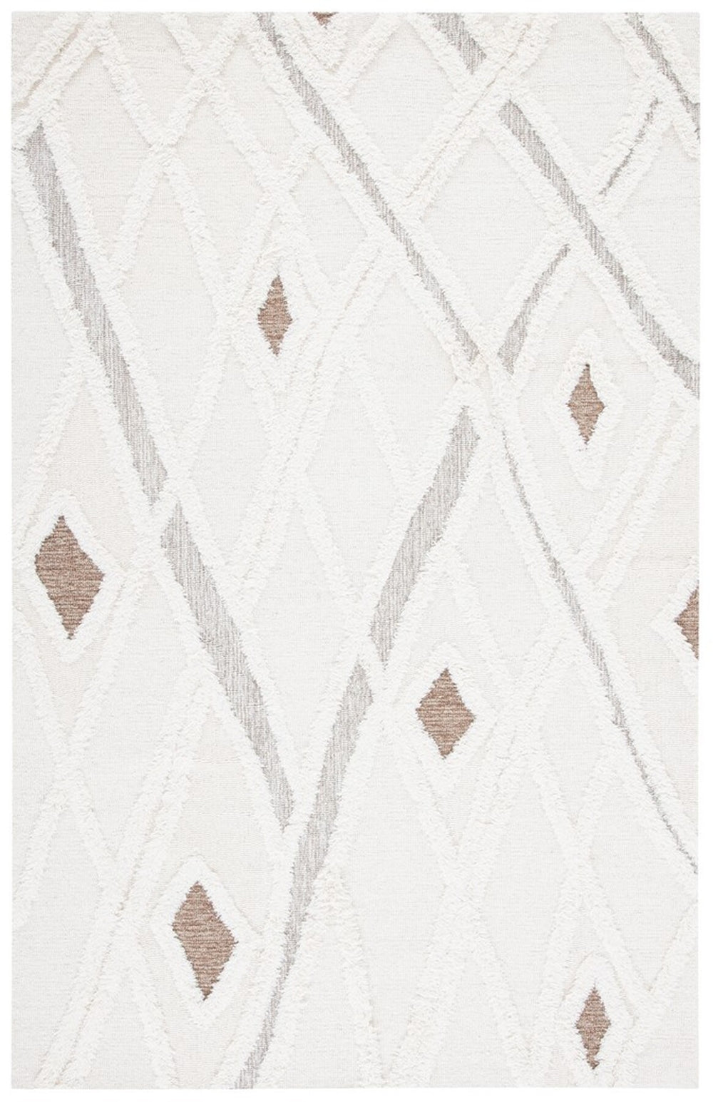 Safavieh Casablanca 975 Hand Tufted  Rug Ivory / Brown CSB975A-222