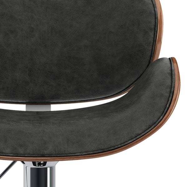 English Elm Marana - Stylish Adjustable Swivel Bar Stool In Distressed Grey For Modern Kitchens & Bars B136P158927