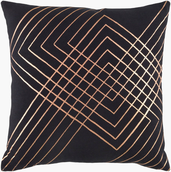 Surya Crescent Woven Cotton Geometric Accent Pillow for Sofas Chairs and Boho Interiors CSC001-2222P