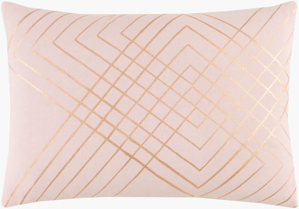 Surya Crescent 13"L X 19"W Plush Cotton Lumbar Pillow - Modern Elegance For Sofa Or Bed, Easy Care! Gold Cotton,Cotton Csc002-1319p