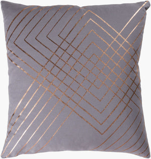 Surya Crescent 18”X18” Modern Cotton Accent Pillow - Plush Elegance For Sofa & Bed, Easy Care Design Lavender Cotton,Cotton Csc004-2222p