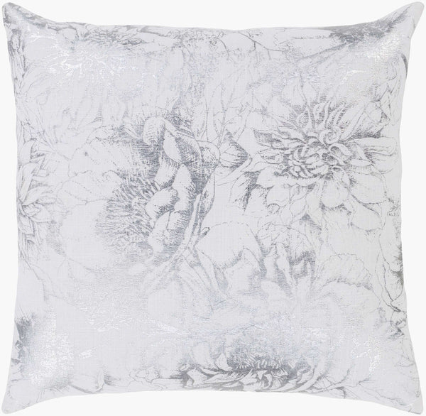 Surya Crescent 18”X18” Modern Cotton Accent Pillow - Plush Elegance For Sofa & Bed, Easy Care Design Off,White Cotton,Cotton Csc013-2222p