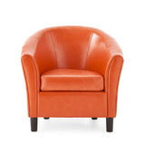 Christopher Knight Home® - Noble House - Napoli Transitional Bonded Leather Club Chair, Orange