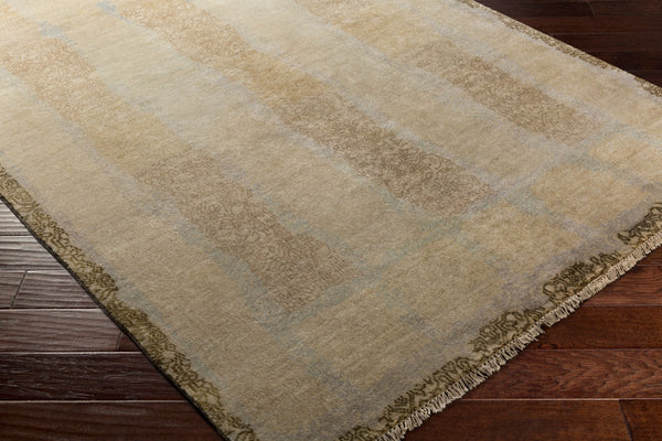 Surya Cheshire Handmade 2' X 3' Wool Rug - Elegant Hand-knotted Design With Fringe For Chic Home Décor Cream Nz Wool Csh6004-5686