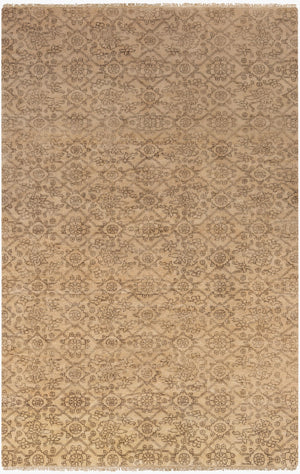 Surya Cheshire Handmade 2' X 3' Wool Rug - Elegant Hand-knotted Design With Fringe For Chic Home Décor Tan Nz Wool Csh6007-23