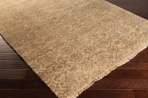 Surya Cheshire Handmade 2' X 3' Wool Rug - Elegant Hand-knotted Design With Fringe For Chic Home Décor Tan Nz Wool Csh6007-23