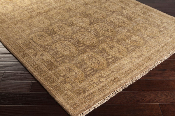 Surya Cheshire Handmade 2' X 3' Wool Rug - Elegant Hand-knotted Design With Fringe For Chic Home Décor Dark Brown Nz Wool Csh6009-5686