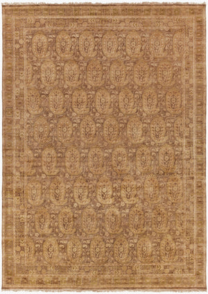 Surya Cheshire Handmade 2' X 3' Wool Rug - Elegant Hand-knotted Design With Fringe For Chic Home Décor Dark Brown Nz Wool Csh6009-86116