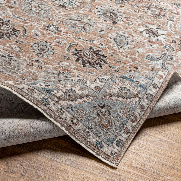 Carlisle CSI-2300 8'10" x 12'6" Machine Woven Rug CSI2300-810126  Mauve, Pale Blue, Ivory, Denim, Light Gray, Rust Surya