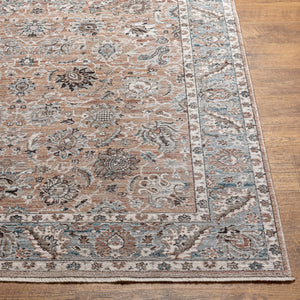 Carlisle CSI-2300 8'10" x 12'6" Machine Woven Rug CSI2300-810126  Mauve, Pale Blue, Ivory, Denim, Light Gray, Rust Surya