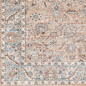 Carlisle CSI-2300 8'10" x 12'6" Machine Woven Rug CSI2300-810126  Mauve, Pale Blue, Ivory, Denim, Light Gray, Rust Surya