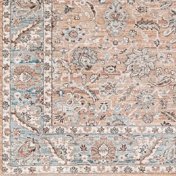 Carlisle CSI-2300 8'10" x 12'6" Machine Woven Rug CSI2300-810126  Mauve, Pale Blue, Ivory, Denim, Light Gray, Rust Surya